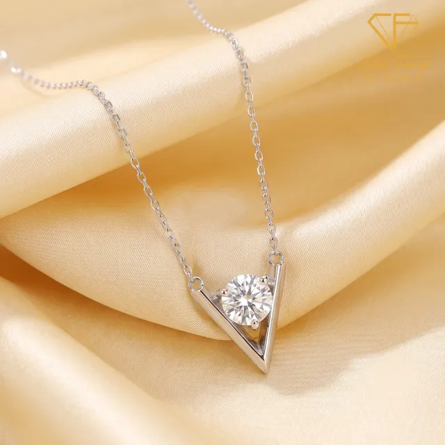 【CF Diamond】項鍊 莫桑鑽《曙光》(雙11 1克拉 鑽石 項鏈 新品 生日禮物 )
