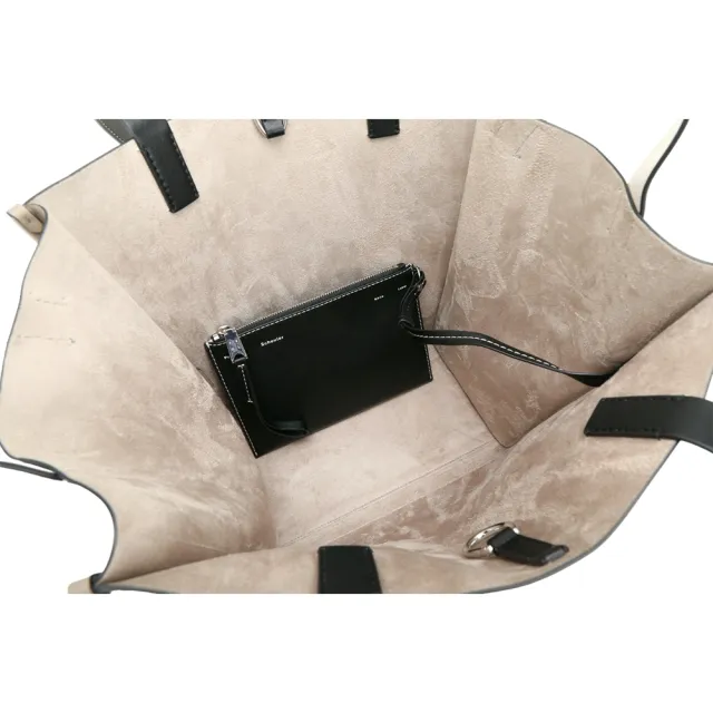 【Proenza Schouler】PS1 Mercer XL 雙提把 肩背牛皮托特包(灰色 側背包 手提包 LOEWE設計總監品牌)