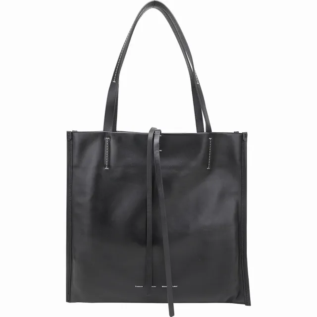 【Proenza Schouler】PS1 Twin 大款 柔軟納帕牛皮肩背托特包(黑色 筆電包 通勤包 LOEWE設計總監品牌)