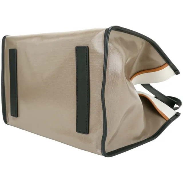 【Proenza Schouler】PS1 Morris L 撞色拼接塗層帆布 肩背托特包(卡其色 通勤包 LOEWE設計總監品牌)