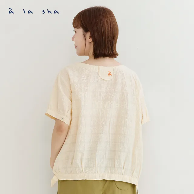 【a la sha】泡泡條紋造型上衣