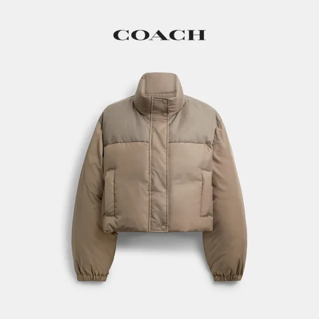 【COACH】蔻馳官方直營 經典 SIGNATURE 短版羽絨外套-WAU(CEN62)