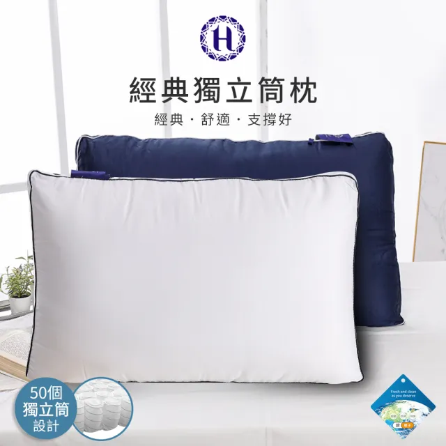 【Hilton 希爾頓】尊榮享受機能枕系列/二入組(枕頭/獨立筒枕/透氣枕/止鼾枕/石墨烯/涼感記憶枕)