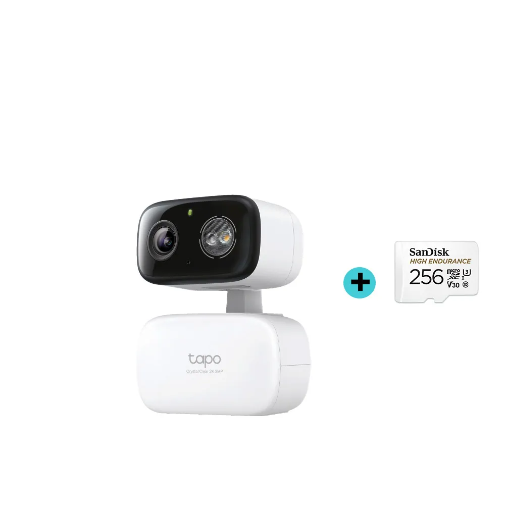(256G記憶卡組)TP-Link 2K 300萬畫素 WiFi無線旋轉網路攝影機/監視器 室內外 IP CAM(Tapo C216)