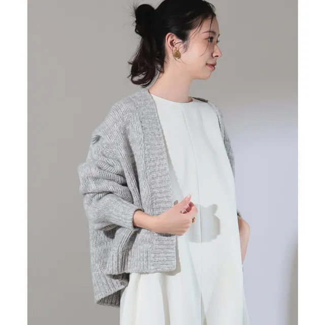 【BEAMS】官方旗艦館 Demi-Luxe BEAMS / 女裝 混織 低針距 開襟衫