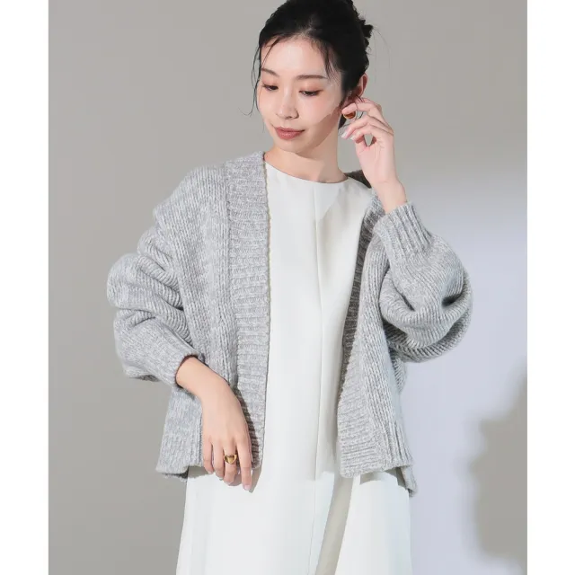 【BEAMS】官方旗艦館 Demi-Luxe BEAMS / 女裝 混織 低針距 開襟衫