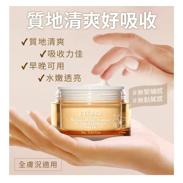 【LEGERE 蘭吉兒】原液保養組(精華液30ml+原液霜50g)