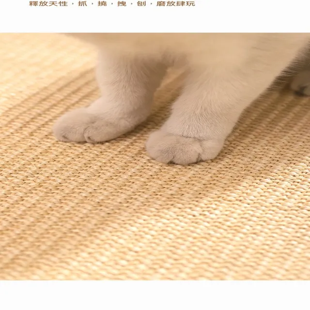 【MOOG 沐格】超大號仿劍麻貓抓地毯 防貓抓耐磨磨爪墊 不易掉屑 貓咪解悶玩具