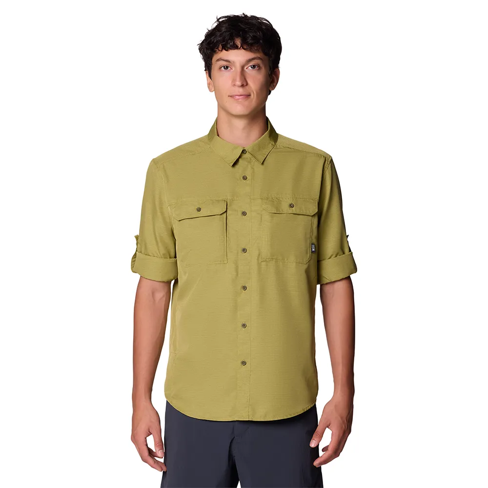 【Mountain Hardwear】Canyon™ Long Sleeve Shirt Men 防曬長袖健行排汗襯衫 淺凡蒂格綠 男款 #2104101