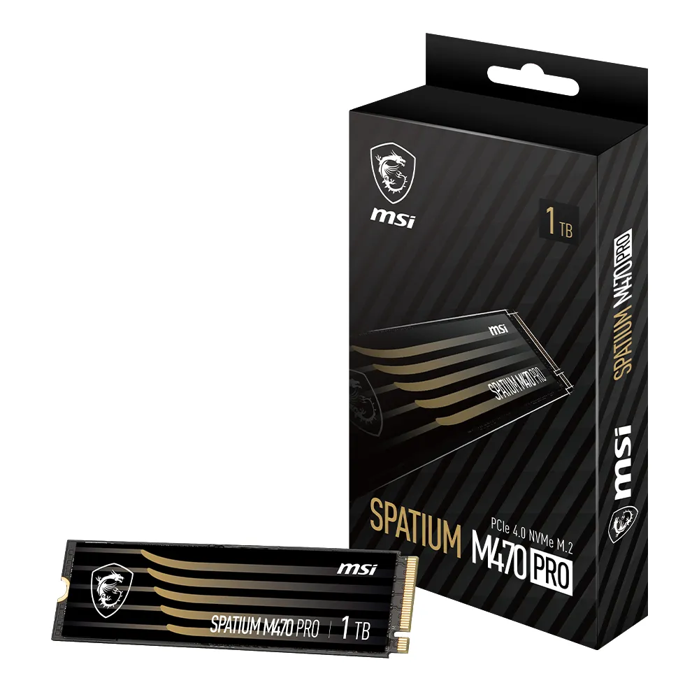 【MSI 微星】SPATIUM M470 Pro 1TB M.2 2280 PCIe 4.0 SSD固態硬碟 (讀6000MB/寫4500MB)