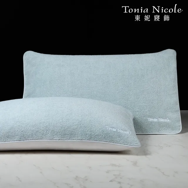 【Tonia Nicole 東妮寢飾】100%純棉親膚柔眠枕巾2入(萌綠)