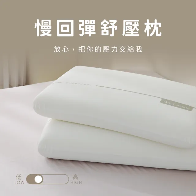 【AnD HOUSE 安庭家居】買1送1 慢回彈舒壓枕 送 40支天絲兩用被套(多色任選)