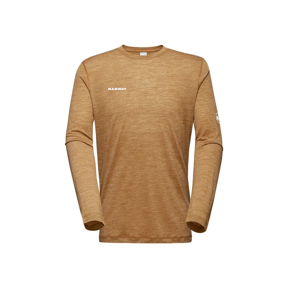 【Mammut 長毛象官方直營】Tree Wool FL Longsleeve  羊毛混紡快乾抗臭長袖T恤 獵豹猲 男款 #1016-01690
