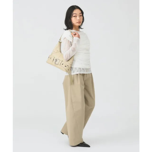 【BEAMS】官方旗艦館 Ray BEAMS / 女裝 雙打褶 錐形 CHINO 長褲