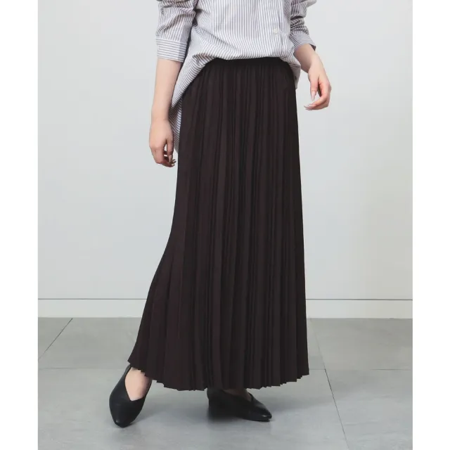 【BEAMS】官方旗艦館 BEAMS HEART / 女裝 麂皮調 打褶 長裙