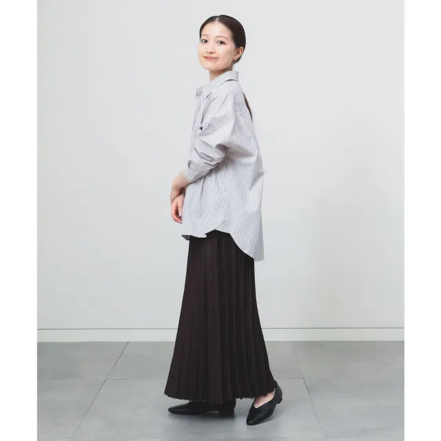 【BEAMS】官方旗艦館 BEAMS HEART / 女裝 麂皮調 打褶 長裙