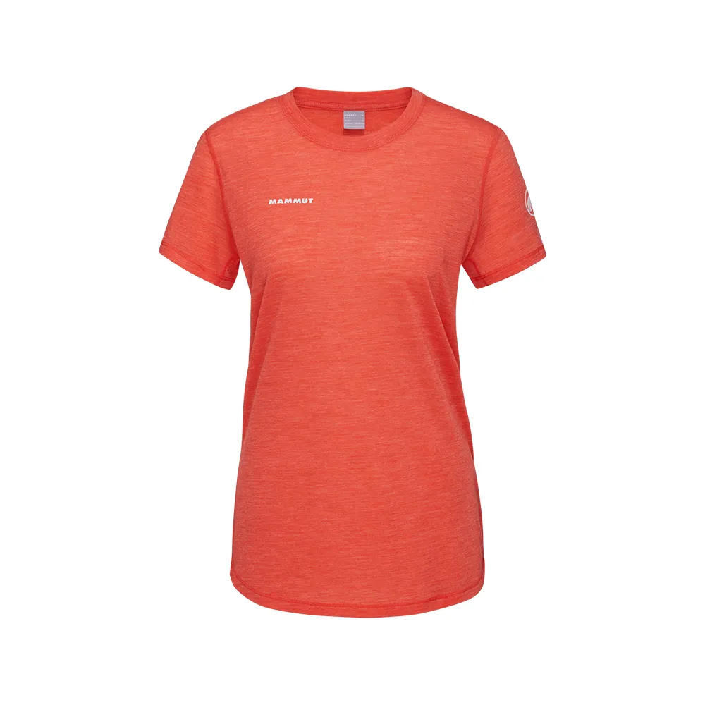 【Mammut 長毛象官方直營】Tree Wool FL T-Shirt W 羊毛混紡快乾抗臭短袖T恤 蜜桃粉 女款 #1017-06670