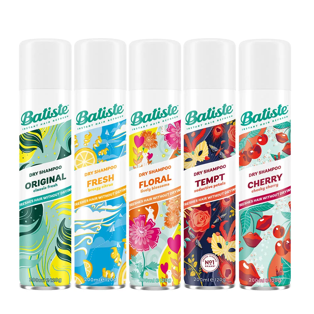 【Batiste 芭緹絲】乾洗髮 200ml x3入組(去油/蓬鬆)