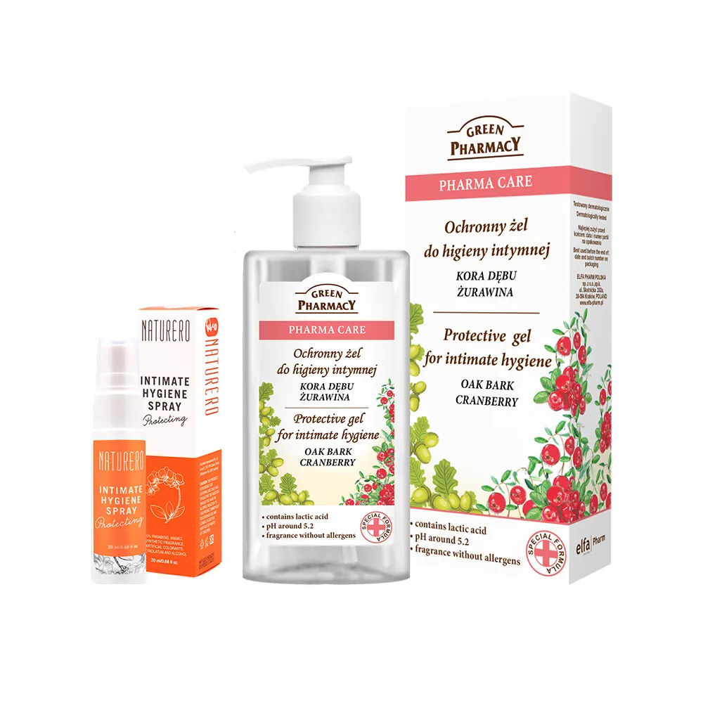 【GREEN PHARMACY 草本肌曜】草本清新私密保養組-私密潔膚露300ml與私密清新噴霧20ml(味道任選)