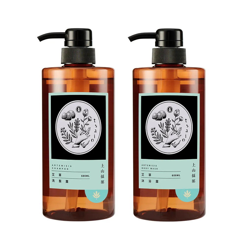 【tsaio 上山採藥】五星飯店指定-艾草洗髮露/沐浴露600ml(任選1入/洗髮精/沐浴乳)