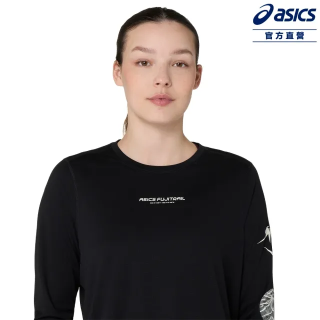 【asics 亞瑟士】長袖上衣 女款 FUJITRAIL 海外版 跑步上衣 2012D430-001