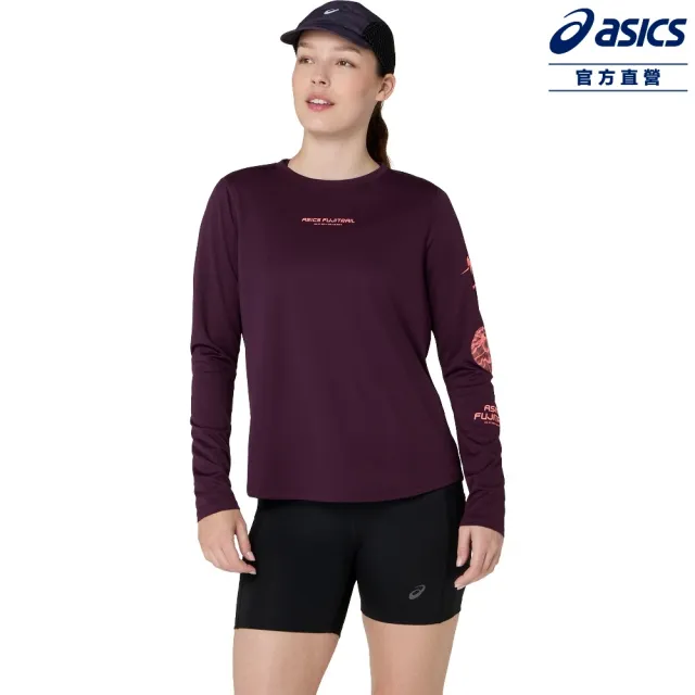 【asics 亞瑟士】長袖上衣 女款 FUJITRAIL 海外版 跑步上衣 2012D430-501