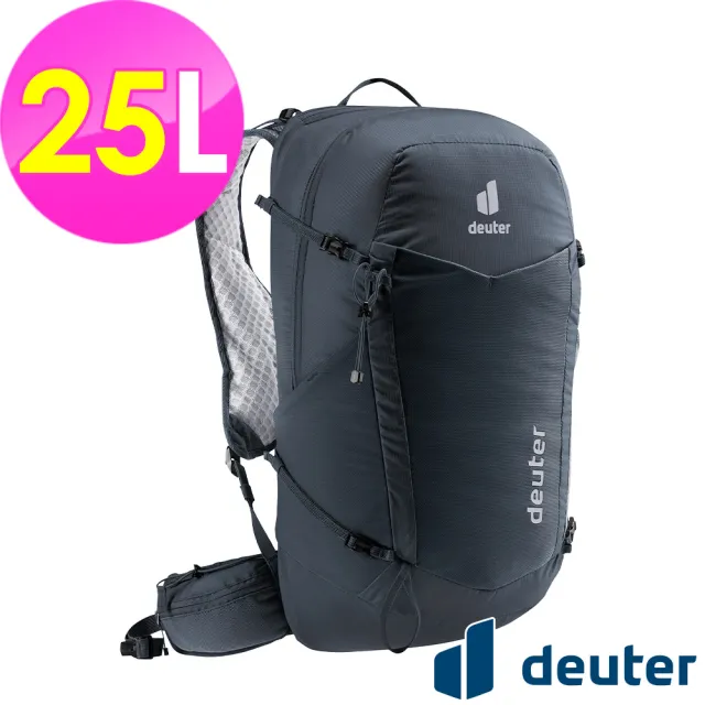 【deuter】SPEED LITE PRO超輕量旅遊背包25L(3412325黑/戶外旅遊/日常休閒/旅行/登山健行)