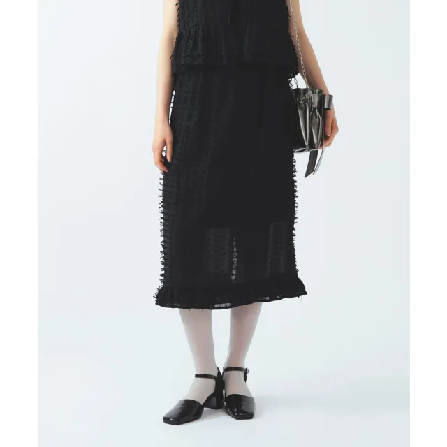 【BEAMS】官方旗艦館 Ray BEAMS /女裝 流蘇 荷葉邊下擺 直筒 長裙