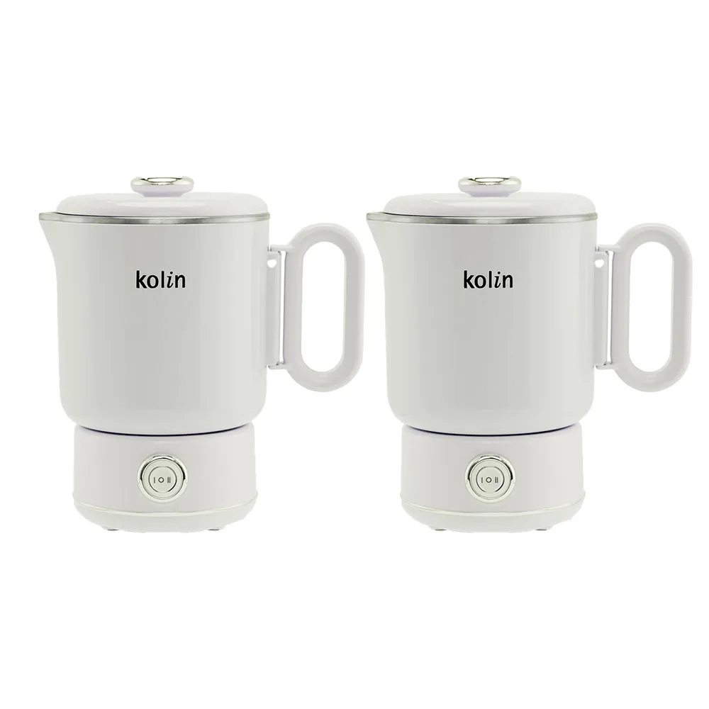 【Kolin 歌林】雙電壓旅行折疊鍋KPK-MN12V1(快煮壺/電茶壺/電火鍋/美食鍋/泡麵鍋)-二入組