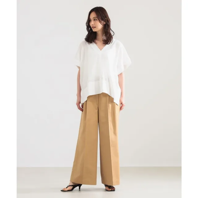 【BEAMS】官方旗艦館 Demi-Luxe BEAMS / 女裝 棉質 V領 上衣