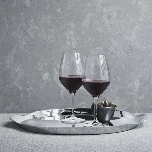 【Georg Jensen 喬治傑生】WINE & BAR Tray 托盤 (鏡面拋光不鏽鋼)