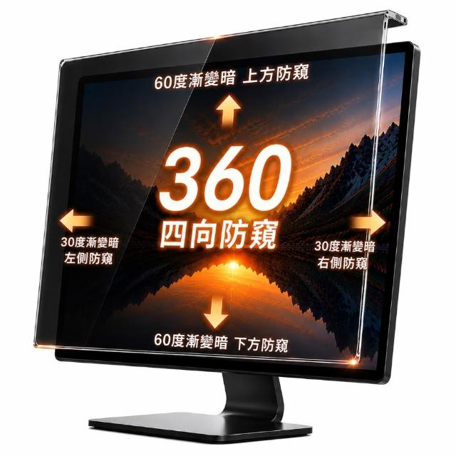 【SOBiGO】24吋 360度四方向 抗藍光防窺掛板