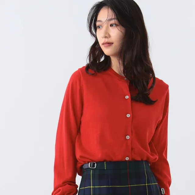 【BEAMS】官方旗艦館 SLOANE / 女裝 14G 圓領 開襟 毛衣
