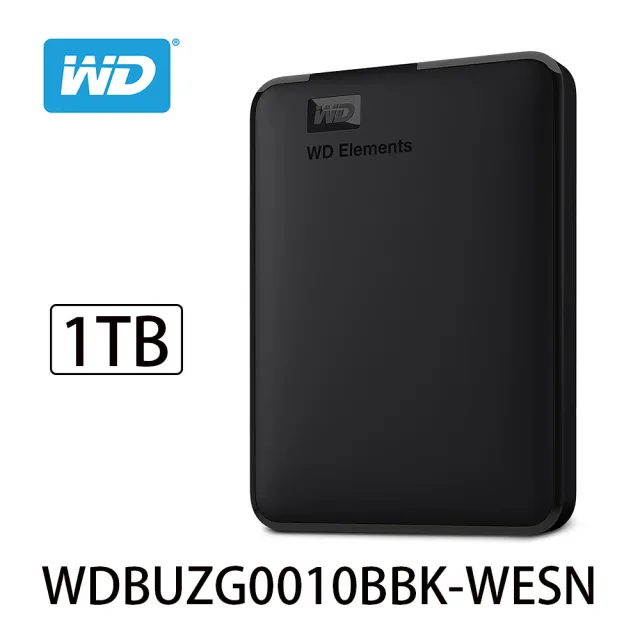 【WD 威騰】WD Elements 1TB 2.5吋行動硬碟(WESN)
