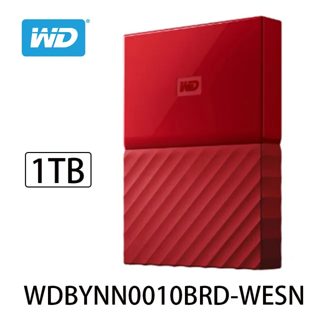 【WD 威騰】1TB New My Passport(紅) 2.5吋行動硬碟(WESN)