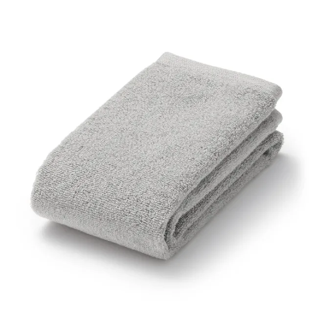 【MUJI 無印良品】棉圈絨雙線織面用巾/可吊掛(柔白/灰色/綠色/粉米/墨黑)成品尺寸:W34×L85 cm