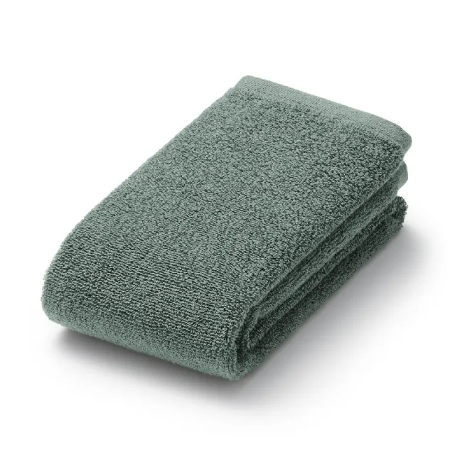 【MUJI 無印良品】棉圈絨雙線織面用巾/可吊掛(柔白/灰色/綠色/粉米/墨黑)成品尺寸:W34×L85 cm