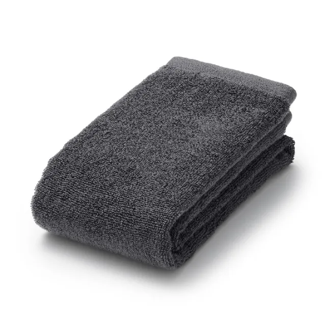 【MUJI 無印良品】棉圈絨雙線織面用巾/可吊掛(柔白/灰色/綠色/粉米/墨黑)成品尺寸:W34×L85 cm