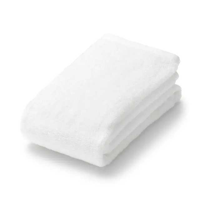【MUJI 無印良品】棉圈絨雙線織面用巾/可吊掛(柔白/灰色/綠色/粉米/墨黑)成品尺寸:W34×L85 cm