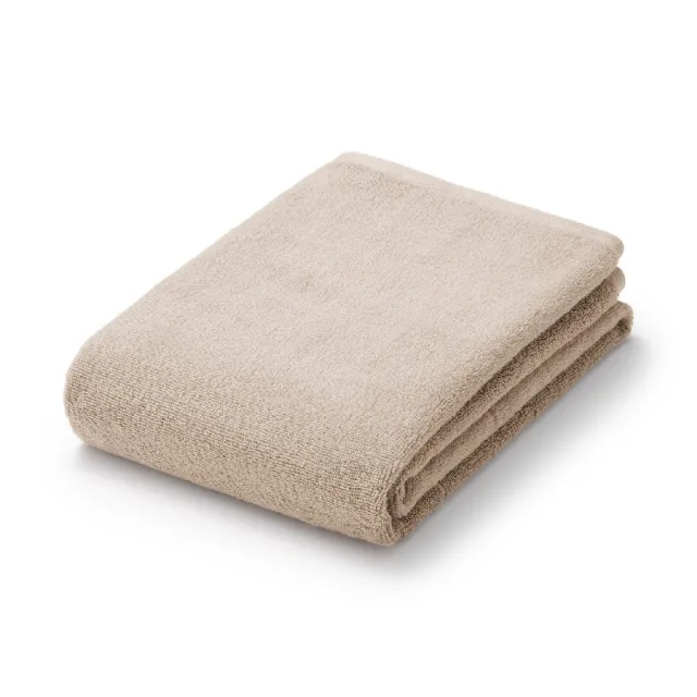 【MUJI 無印良品】棉圈絨雙線織小浴巾/可吊掛(柔白/灰色/綠色/粉米/墨黑)成品尺寸:W60×L120 cm