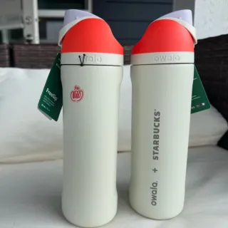 【STARBUCKS 星巴克】美國進口 Owala 聯名款 FreeSip 專利雙口飲 彈蓋 保溫杯 運動水壺 吸管隨行杯 710ml