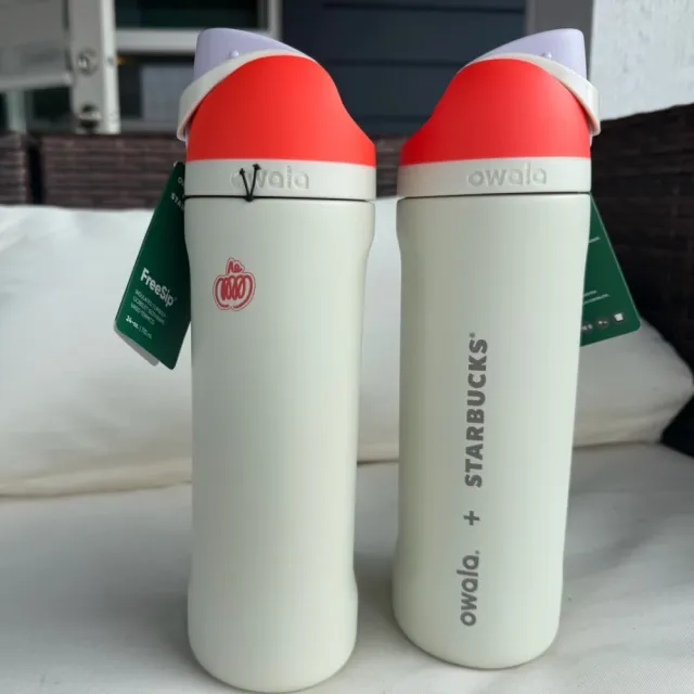 【STARBUCKS 星巴克】美國進口 Owala 聯名款 FreeSip 專利雙口飲 彈蓋 保溫杯 運動水壺 吸管隨行杯 710ml