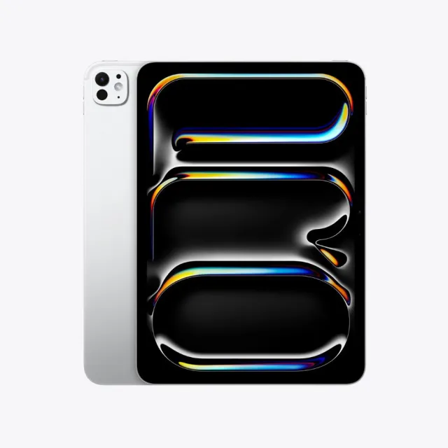 【Apple】2025 iPad Pro M5晶片/13吋/WiFi/256G 平板電腦(三折筆槽殼+鋼化保貼組)