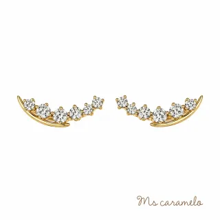 【Ms caramelo 焦糖小姐】925純銀 鋯石耳環