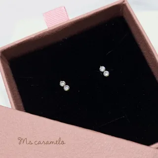 【Ms caramelo 焦糖小姐】925純銀鋯石 氣質耳環