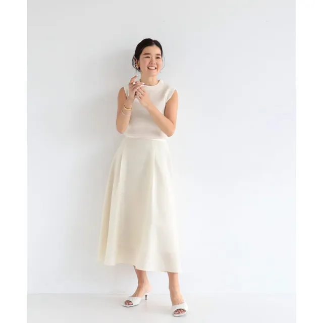【BEAMS】官方旗艦館 Demi-Luxe BEAMS / 女裝 蟬翼紗 打褶 傘狀 長裙