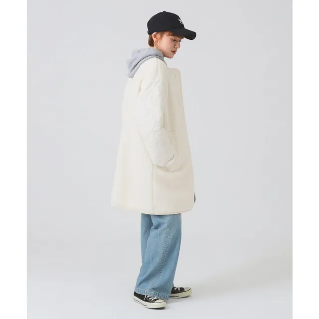 【BEAMS】官方旗艦館 Ray BEAMS / 女裝 羊羔絨 絎縫 雙面穿 大衣