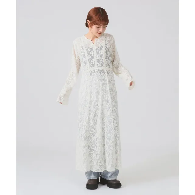 【BEAMS】官方旗艦館 Ray BEAMS / 女裝 蕾絲 鑰匙領 洋裝
