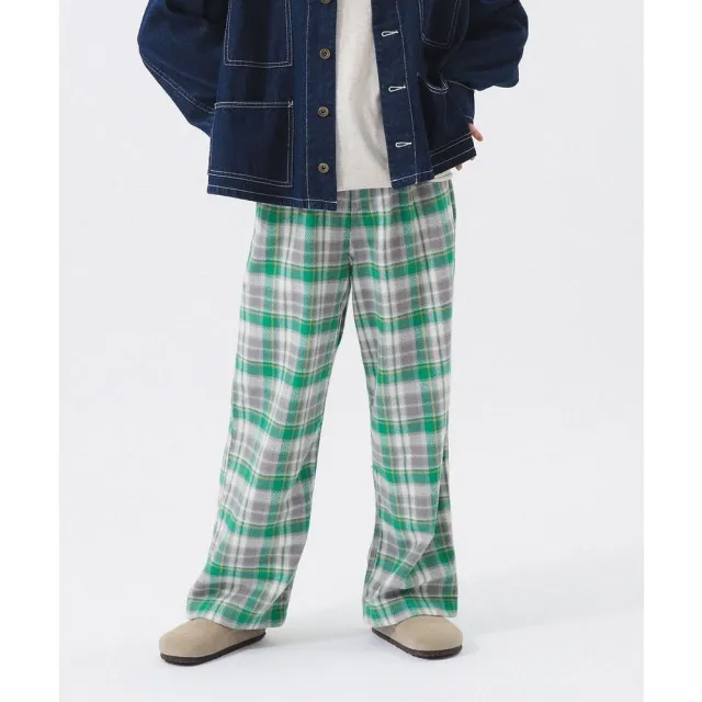 【BEAMS】官方旗艦館 BEAMS BOY / 女裝 工作 格紋 EASY 長褲