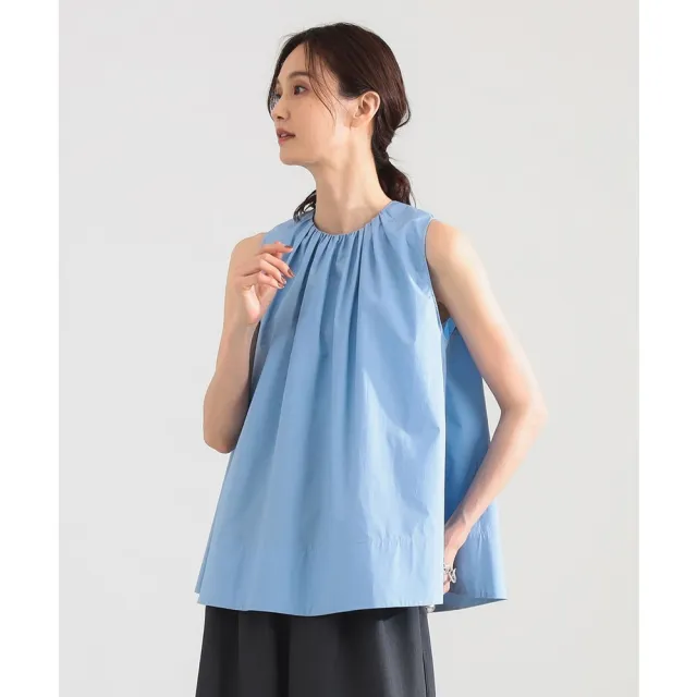 【BEAMS】官方旗艦館 Demi-Luxe BEAMS / 女裝 寬版 褶邊 抓皺 上衣
